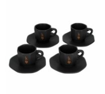 Octagonal Espresso Cups Set of 4 Bialetti Perfetto Moka, black (RTATZ403)