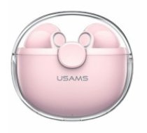 USAMS Słuchawki Bluetooth 5.1 TWS BU series bezprzewodowe różowy|pink BHUBU04 (BHUBU04)