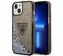 Guess PC|TPU Liquid Glitter Triangle Logo Case for iPhone 14 Black (GUHCP14SLFCTPK)