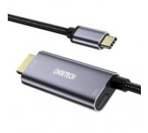 Choetech unidirectional adapter USB type C (male) to HDMI 4K 60Hz (male) + power supply Power Delivery 60W 1,8m gray (XCH-M180-GY) (XCH-M180-GY)