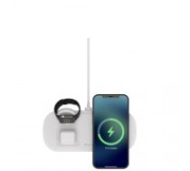 Devia 3 vienā bezvadu lādētājs iPhone | Airpods | Apple Watch 5V | 2A | 15W | + USB-C kabelis | balts (BRA010713)