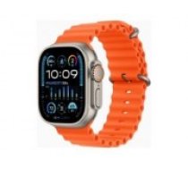 Apple                    Watch Ultra 2 GPS + Cellular, 49mm Titanium Case with Orange Ocean Band (MREH3EL/A)