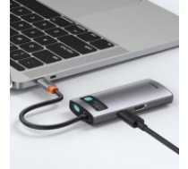 Baseus Metal Gleam 4in1 multifunctional HUB USB Type C - USB Type C Power Delivery 100 W | HDMI 4K 30 Hz | 1x USB 3.2 Gen 1 | 1x USB 2.0 (CAHUB-CY0G) (CAHUB-CY0G)
