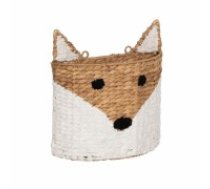 Bigbuy Home Grozs Fox Balts Melns Bēšs Dabīgā Šķiedra 30 x 11 x 33 cm