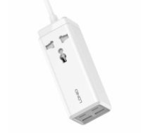 Power strip with 1 AC socket, 2x USB, 2x USB-C LDNIO SC1418, EU|US, 2500W (white)