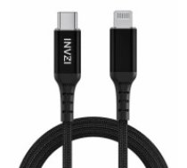 INVZI USB-C to Lightning Cable, MFi, 2m (Black) (CTL2M)