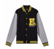 Unisex Sporta Krekls bez Kapuča Harry Potter Hufflepuff Pelēks Melns