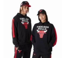 Unisex Sporta Krekls ar Kapuci New Era NBA Colour Block Chicago Bulls Melns