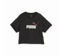 Krekls ar Īsām Piedurknēm Bērniem Puma Girls Logo Cropped Melns