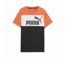 Krekls ar Īsām Piedurknēm Bērniem Puma Ess Block Melns Oranžs