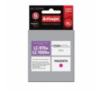 Activejet AB-1000MN Ink cartridge (replacement for Brother LC1000M/970M; Supreme; 35 ml; magenta).  Prints 550% more. (AB-1000MN)