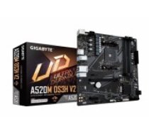 Gigabyte A520M DS3H V2 Motherboard - Supports AMD Ryzen 5000 Series AM4 CPUs, up to 4733MHz DDR4 (OC), PCIe 3.0 x16, GbE LAN, USB 3.2 Gen 1 (A520M DS3H V2)