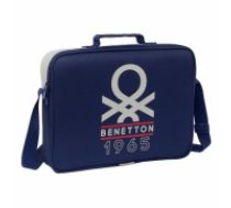 Skolas soma Benetton Varsity Pelēks Tumši Zils 38 x 28 x 6 cm
