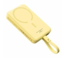 Baseus Magnetic Mini MagSafe 10000mAh 30W powerbank with built-in Lightning cable - yellow + Baseus Simple Series USB-C - USB-C 60W 0.3m cable (P1002210BY23-00)