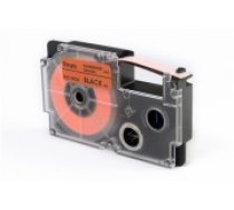 Label Tape JetWorld for use in Casio  Black to Fluorescencyjnym Pomarańczowym 9mm x 5,5m (XR-9FOE, XR9FOE) (JWT-C9FOEN)
