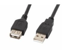 Lanberg CA-USBE-10CC-0018-BK USB kabelis 1,8 m USB 2.0 USB A Melns