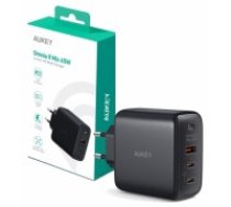 Aukey AUEKY Omnia II Mix PA-B6T Wall charger 1x USB 2x USB-C Power Delivery 3.0 65W Black (PA-B6T)