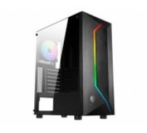 MSI MAG VAMPIRIC 100R 'V100R' Mid Tower Gaming Computer Case 'Black, 1x 120mm ARGB PWM Fan, 1x 120mm PWM Fan, RGB Front Panel, Tempered Glass Panel, ATX, mATX, mini-ITX' (306-7G07R15-809)