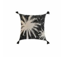 spilvens Home ESPRIT Melns Boho Palmas koks 45 x 5 x 45 cm