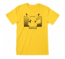 Pokemon Unisex Krekls ar Īsām Piedurknēm Pokémon Pikachu Katakana Dzeltens