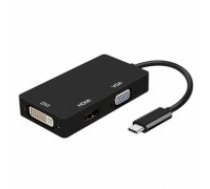 USB-C uz VGA/HDMI/DVI Adapteris Aisens A109-0343 Melns 15 cm