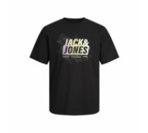 Vīriešu Krekls ar Īsām Piedurknēm Jack & Jones JCOMAP SUMMER 12257908 Melns