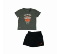 Bērnu Sporta Tērps Nike My First Basket Melns Pelēks 2 Daudzums