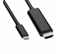 iLike HD9 USB-C (Type-C) Savienojuma HDMI 4K 60Hz Multivides Audio un Video 2m Vads Adapteris Melns (OEM) (ILK-HD9)