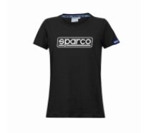 Sieviešu Krekls ar Īsām Piedurknēm Sparco S01325NR2M Melns (M)