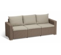 Keter Dārza dīvāns trīsvietīgs California 3 Seater Sofa bēšs (29196779587)