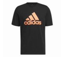 Vīriešu Krekls ar Īsām Piedurknēm Adidas Logo Melns (L)