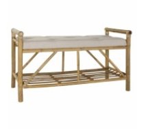 Taburete DKD Home Decor Dabisks Bēšs Brūns Kokvilna Bambuss (100 x 44 x 55 cm)