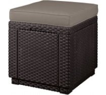 Keter Dārza krēsls|uzglabāšanas kaste Cube ar spilvenu brūns (29192157599)