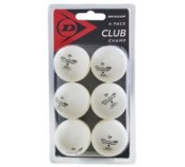 Table tennis balls Dunlop CLUB CHAMP 1 star 6pcs White (679345)