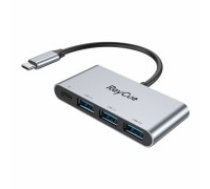 RayCue 4-in-1 hub USB-C to 3x USB-A 3.0 5Gbps + PD 3.0 100W (gray) (WT-RC2401)