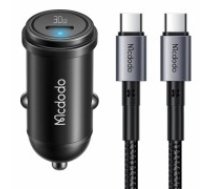 Car Charger McDodo CC-7493 65W With Mini White USB-C Cable With E-mark Chip 1m 100W (black) (CC-7493)