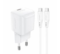 Acefast A73 Mini PD 20W GaN wall charger + USB-C cable - white (A73_W)