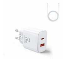 EU Joyroom JR-TCF05 20W USB-A USB-C charger + USB-C cable - white (JR-TCF05_EU_WHITE)