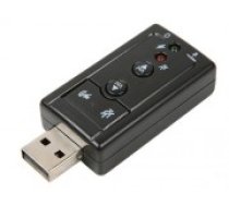 Goodbuy skaņas karte USB | 7.1 | Regulējams skaļums | Mikrofons (GBAUD71B)