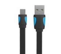 Flat USB 2.0 A to Mini 5-pin cable Vention VAS-A14-B100 1m Black (VAS-A14-B100)