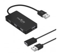 Maxlife Home Office USB 2.0 hub USB - 4x USB 0,15 m black + cable 1,5 m (OEM0002311)