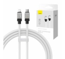 Fast Charging cable Baseus USB-C to Coolplay Series 1m, 20W (white) (CAKW000002)