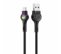 USB to Micro USB cable Vipfan Colorful X08, 3A, 1.2m (black) (X08MK)