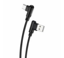 Foneng X70 Angled USB to USB-C cable, 3A, 1m (black) (X70 TYPE-C)