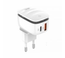 Wall charger LDNIO A2425C USB, USB-C with lamp + microUSB Cable (A2425C MICRO)