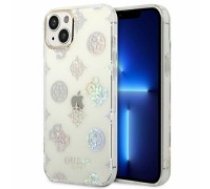 Guess PC|TPU Peony Glitter Case for iPhone 14 Plus White (GUHCP14MHTPPTH)