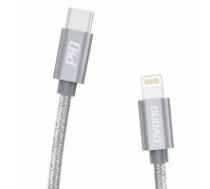 Dudao kabelis USB- C - Lightning PD | 45W | 1m pelēks (DUDAO L5PRO DATA CABLE GREY)