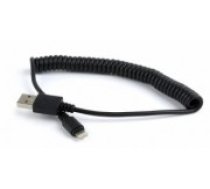 Gembird Spiral Cable USB Male - Apple Lightning Male 1.5m Black (CC-LMAM-1.5M)