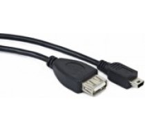 Kabelis Gembird OTG USB Female - MiniUSB Male 2.0 0.15m Black (A-OTG-AFBM-002)