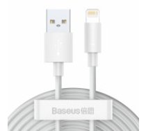 Baseus Simple Wisdom Data Cable Kit USB to Lightning 2.4A (2PCS|Set）1.5m White (TZCALZJ-02)